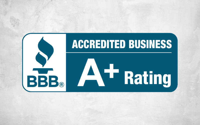 RoofSmart's A+ Rating in BBB Thumb